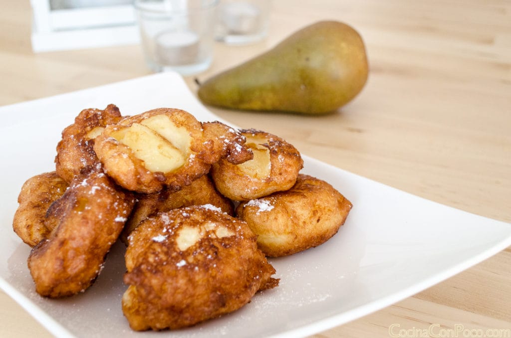 buñuelos de pera paso a paso